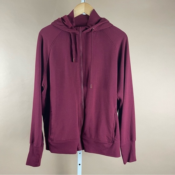 Danskin Women's XL Double Collar Full Zip Hooded Jacket Casual Lounge Fleece - Picture 1 of 14